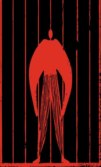Illustration: people behind bars